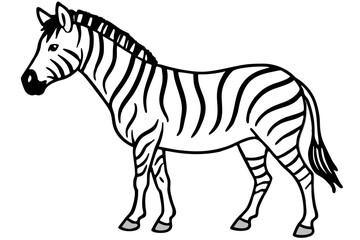 Zebra Motion Line Art