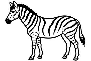 Zebra Motion Line Art