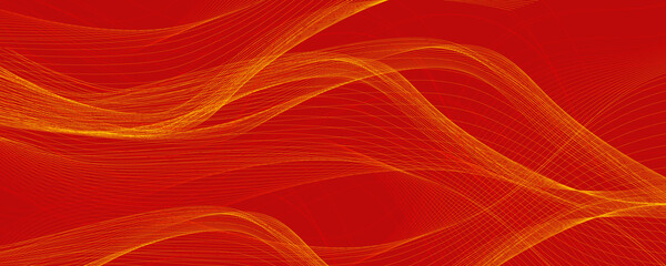 Abstract Red Wave Composition for Presentations and Social Media