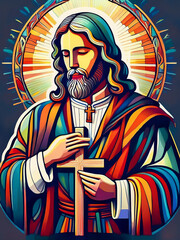 Obraz premium The three largest branches are: Catholicism: Led by the Pope, it is the largest Christian denomination, with a rich tradition and emphasis on sacraments and church hierarchy. 