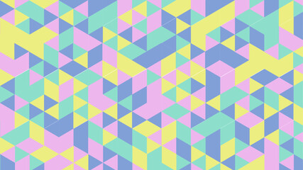 Abstract colorful seamless geometric pattern polygon mosaic vector background illustration. Modern geometric abstract seamless pattern vector background. Ornagte low poly background design.