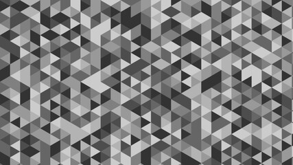 Abstract gray seamless geometric pattern polygon mosaic vector background illustration.Seamless black and white geometric pattern low-poly backdrop background. Black white triangle geometric pattern.