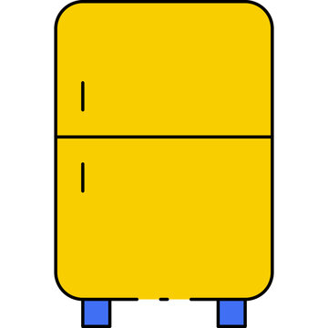Fridge single icon vector illustration