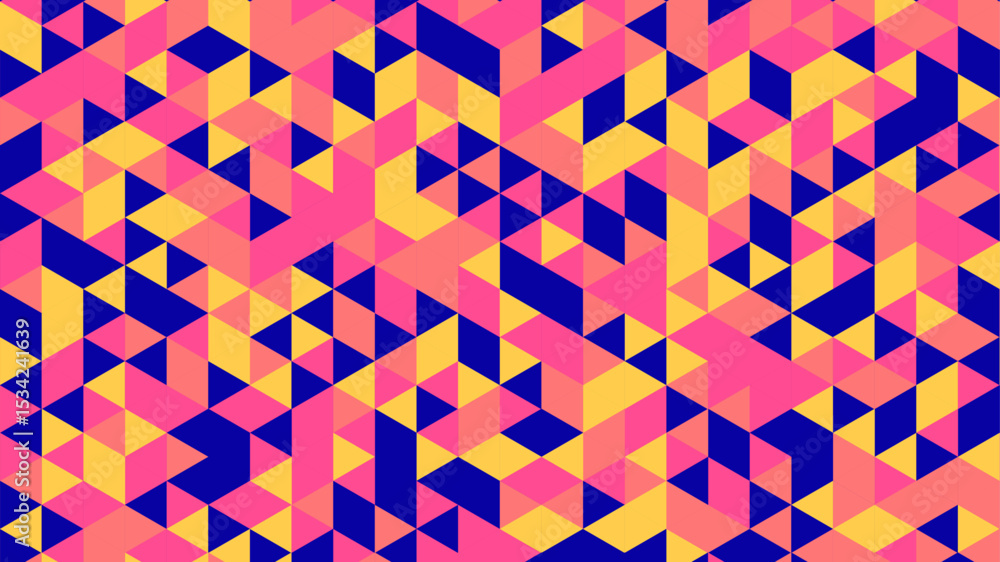 Poster abstract colorful seamless geometric pattern polygon mosaic vector background illustration. modern g