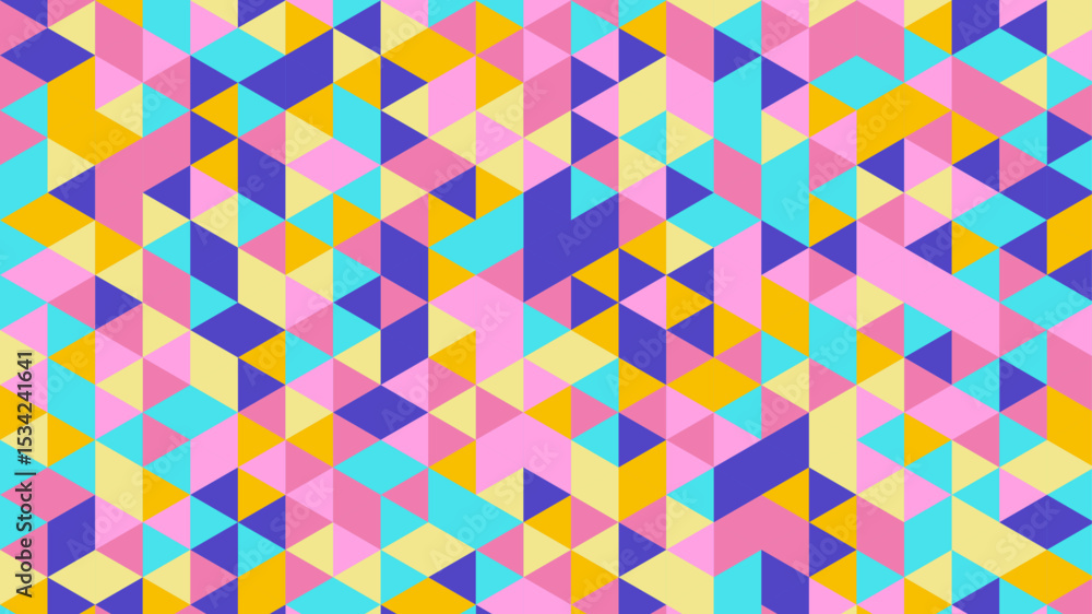 Poster abstract colorful seamless geometric pattern polygon mosaic vector background illustration. modern g