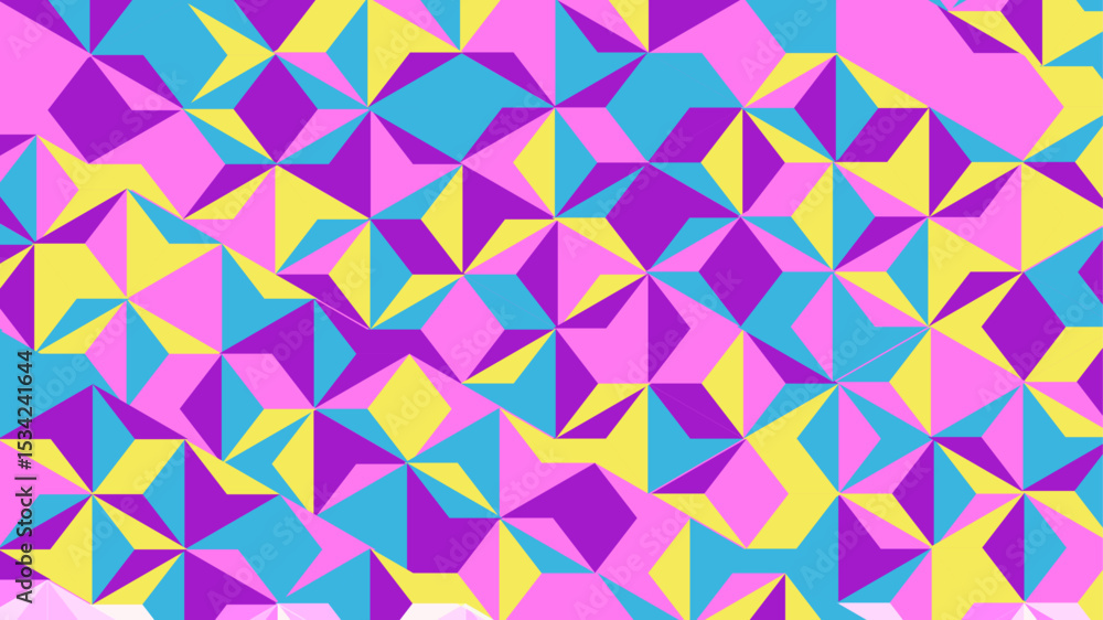 Poster abstract colorful seamless geometric pattern polygon mosaic vector background illustration. modern g