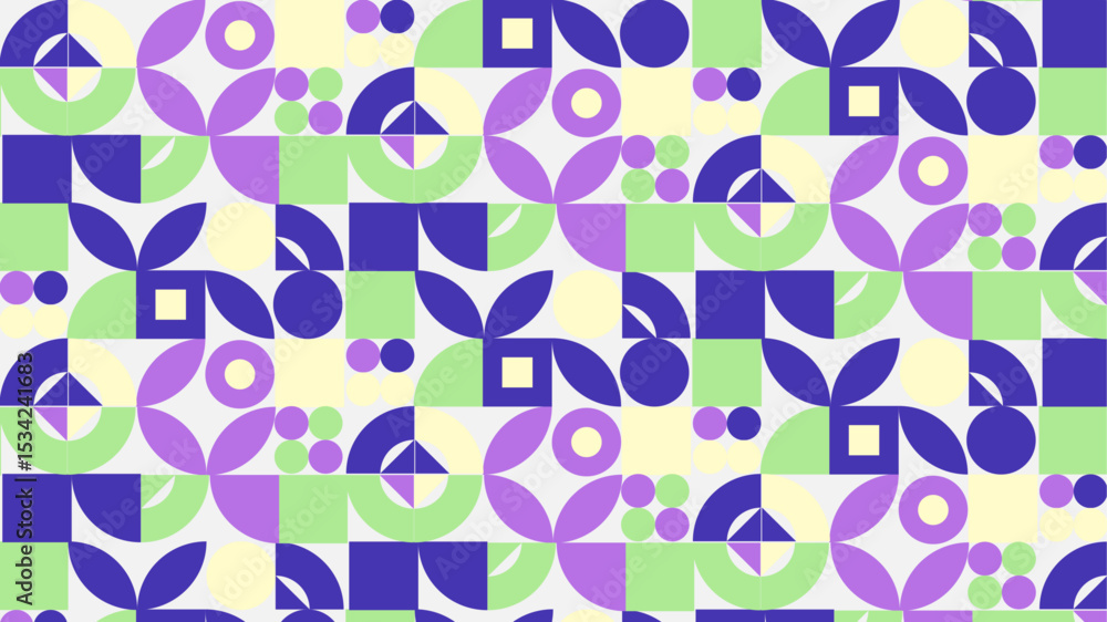 Poster abstract colorful seamless geometric pattern polygon mosaic vector background illustration. modern g