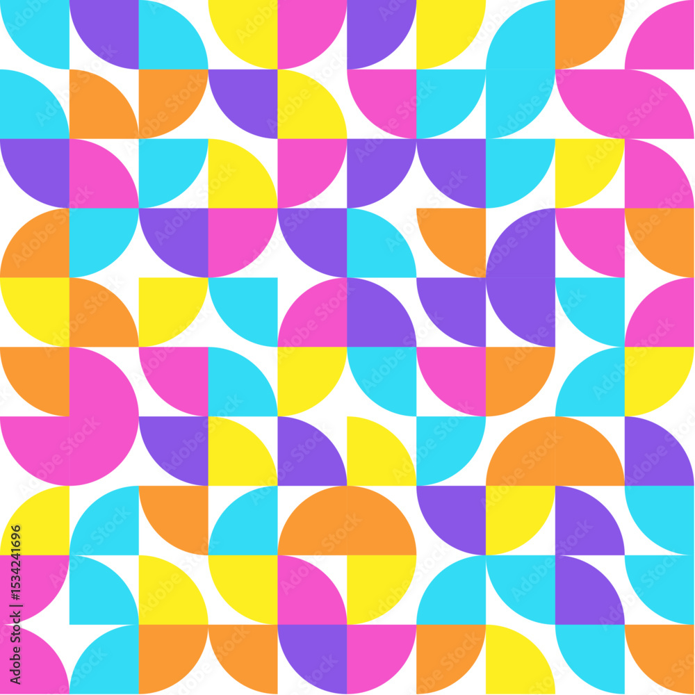 Poster abstract colorful seamless geometric pattern polygon mosaic vector background illustration. modern g