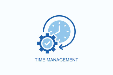 Time Management Icon Or Logo Isolated Vector Illustration
