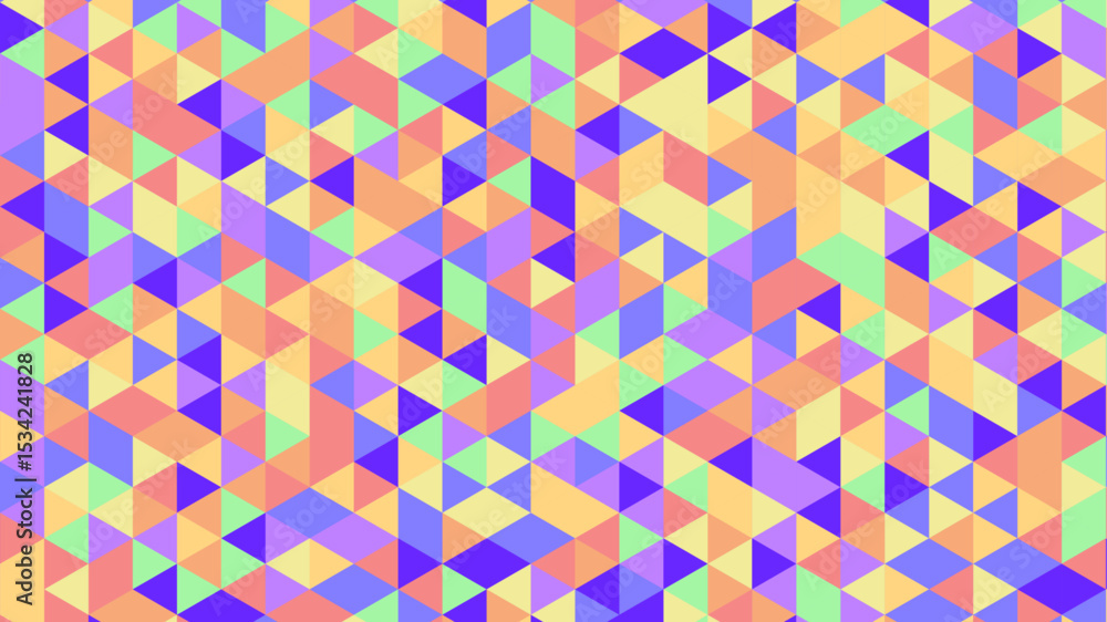 Poster abstract colorful seamless geometric pattern polygon mosaic vector background illustration. modern g