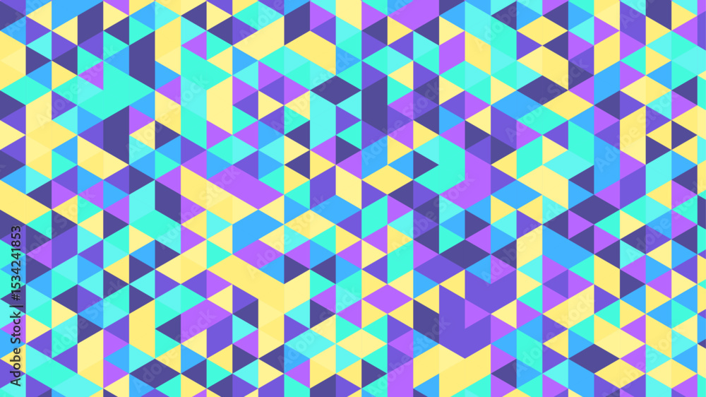 Poster abstract colorful seamless geometric pattern polygon mosaic vector background illustration. modern g