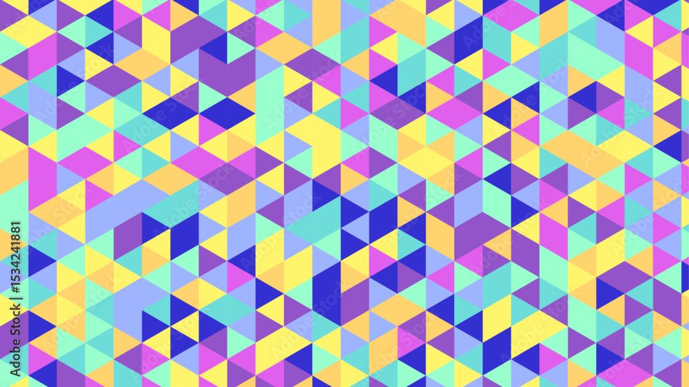 Poster abstract colorful seamless geometric pattern polygon mosaic vector background illustration. modern g