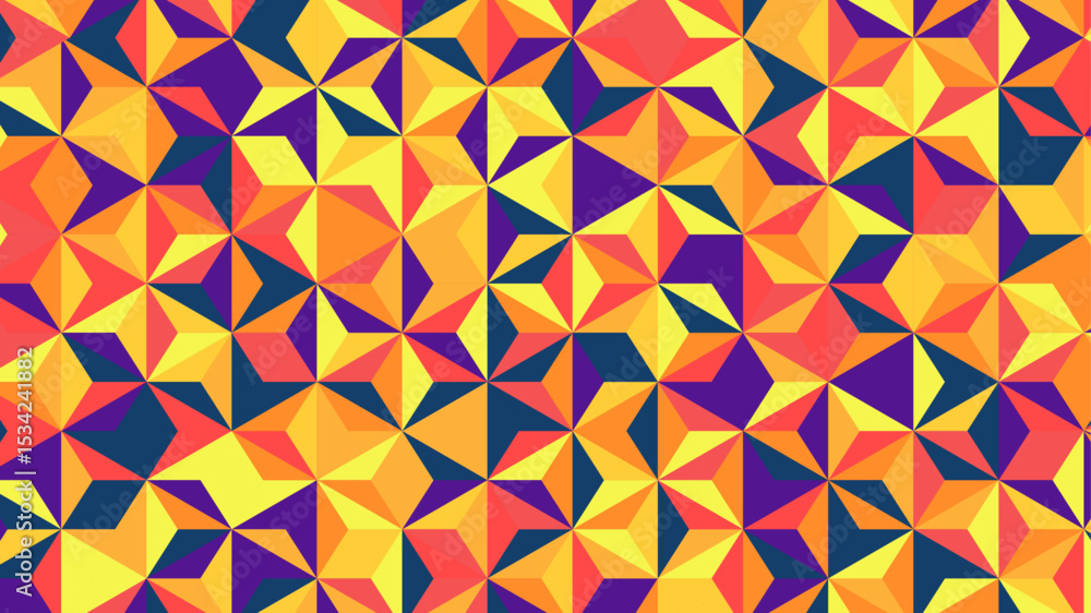 Poster abstract colorful seamless geometric pattern polygon mosaic vector background illustration. modern g