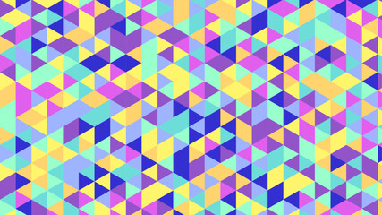 Abstract colorful seamless geometric pattern polygon mosaic vector background illustration. Modern geometric abstract seamless pattern vector background. Ornagte low poly background design.