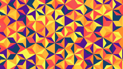Abstract colorful seamless geometric pattern polygon mosaic vector background illustration. Modern geometric abstract seamless pattern vector background. Ornagte low poly background design.