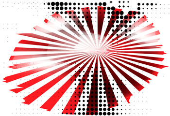 abstract color grunge burst vector idea design red white dot
