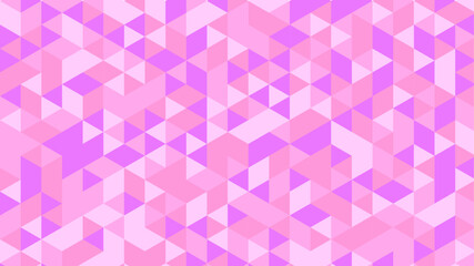 Abstract colorful seamless geometric pattern polygon mosaic vector background illustration. Modern geometric abstract seamless pattern vector background. Pink trendy low poly background design.