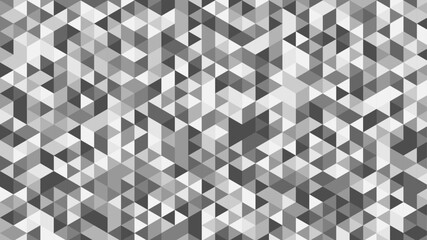 Abstract gray seamless geometric pattern polygon mosaic vector background illustration. Seamless black and white geometric pattern low-poly backdrop background. Black white triangle geometric pattern