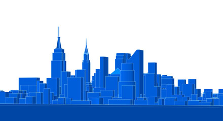 Fototapeta premium new york city skyline