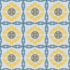 Classic Damask Seamless 
Pattern - Vector Illustration for Elegant Textile 
Design 
