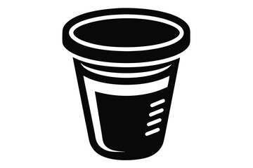 Black and White Image of a Graduated Beaker for Laboratory Experiments or Measurements