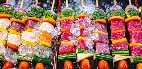 Street food sold at Ao Nang Landmark Night Market, Thailand