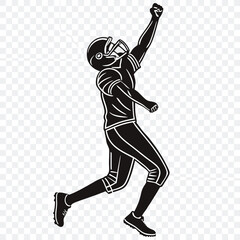 touchdown celebration black silhouette vector t