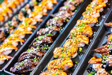 Street food sold at Ao Nang Landmark Night Market, Thailand