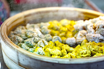 Street food sold at Ao Nang Landmark Night Market, Thailand
