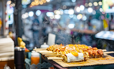 Street food sold at Ao Nang Landmark Night Market, Thailand