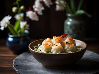 Colorful Spicy Rice Dish with Vegetables and Shrimp