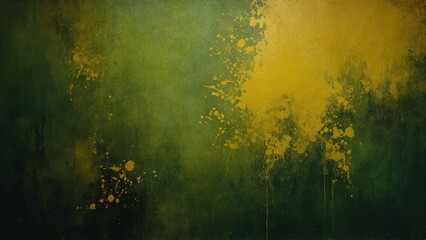 Green and yellow spray paint splatter grunge texture painted background