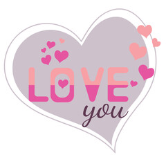 Love text vector