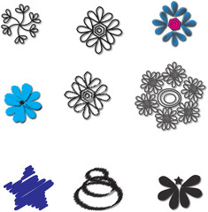 Colorful Textile Motif Design .