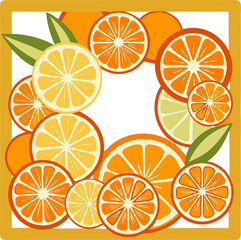 seamless pattern with oranges