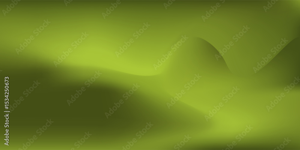 Poster olive green color gradient background texture. abstract curved pattern shape gradation design illust