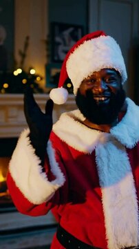 4K UHD Video of a Jolly Santa