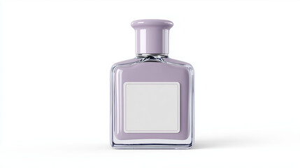 Lavender Essential Oil Packaging Design on White