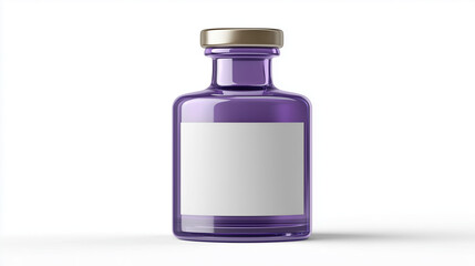 Lavender Essential Oil Packaging Design on White