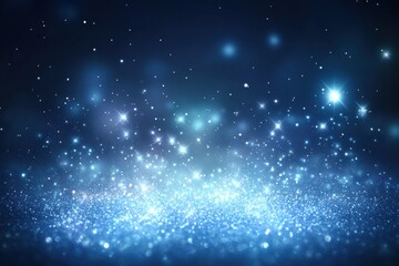 A blue background with a lot of stars and glitter