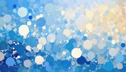 abstract blue and cream pastel bubble blur background with soft bokeh circles and textured strokes for modern web design, print template, branding, or packaging graphic

