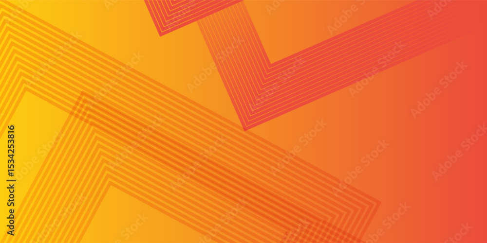 Poster orange abstract background with square shapes. geometric design elements. dynamic shapes. modern con