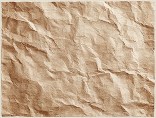 Crumpled brown paper sheet with textured surface highlighting organic imperfections