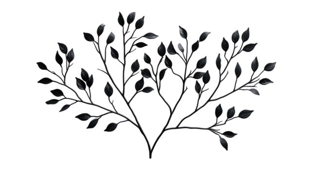 Dark, detailed, stylized foliage