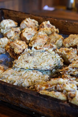 Indonesian Fried Snacks, captured on June 16, 2025. A variety of traditional deep-fried snacks such as tempeh, tofu, and vegetable fritters, commonly enjoyed as street food or side dishes.