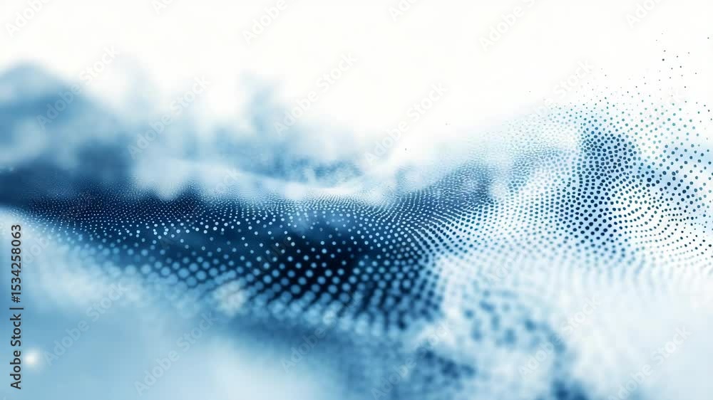 Poster futuristic digital wave pattern in blue abstract representation
