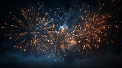 Vibrant Fireworks Display at Night
