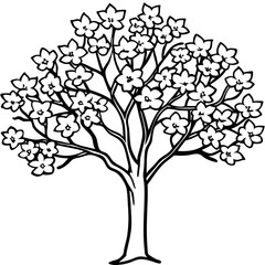 Floral Spring Tree Illustration