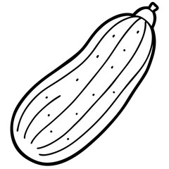 Cucumber line art vector