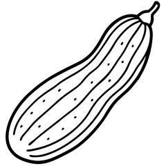 Cucumber line art vector